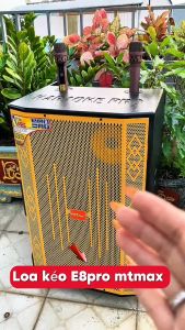 LOA KÉO E8 PRO CÔNG SUẤT 500-800W  BASS 50  KÈM 2 MICRO KARAOKE