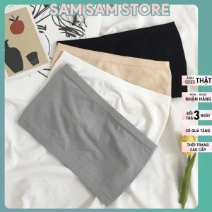 Áo Ngực Ống Cotton Học Sinh Nữ Không Mút Không Dây Áo Lót Bra Cúp Ngực Trơn Nhiều Màu