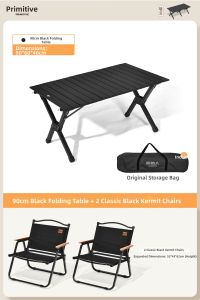 The Primitive | Portable Camp Roll-Up Table And Chairs Set