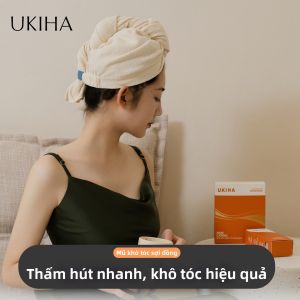 UKIHA | Copper Fiber Super Absorbent Quick-Dry Hair Drying Cap