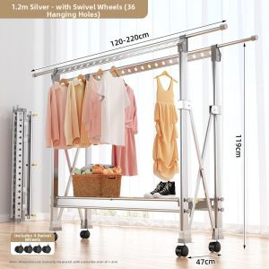 Folding Portable Indoor Outdoor Clothes Drying Rack