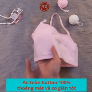 Loại1 Áo lá bra lưới sau lưng áo lót áo ngưc học sinh cấp 1.2.3 từ 30kg-60kgchất cotton có đệm mỏng mềm thoáng không hở