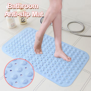 PVC Bath Mats Toilet Shower Pad Silicone Nonslip Doormat Grip Rubber Suction Mat 35*65cm Household Floor Mat