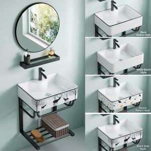 Wall Mounted Bathroom Sink Cabinet Combination Small Space