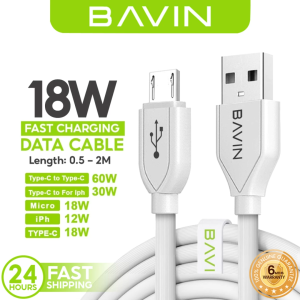 BAVIN CB071 2.4A Qualcomm3.0 Fast Charging Data Cable for Micro / iPh / Type-C / V3 Mini USB / iPh 4S / P1000 Bavin Charger Battery Cable - Lazada