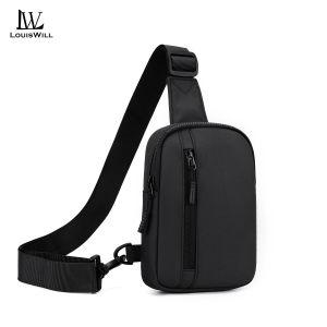 LouisWill Sling Bag For Men Mens Chest Bag Crossbody Bag Mini Sports Bag Wear-Resistant Shoulder Bag Waterproof Oxford Cloth Bag Small Chest Bag Fashion Sling Phone Bag Water Proof Chest Bag For Men Crossbody Bags Men