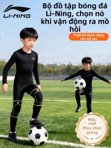 Li-Ning | Đồ Tập Bóng Đá Cho Trẻ Em Áo Dài Tay Ôm Thân Nhanh Khô