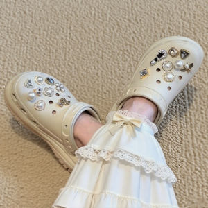 Crocs Accessory Shoe Decorations Pearl Shoe Buckles Hole Shoes Accessories High-End Feeling DIY Shoe Flowers And Buckles