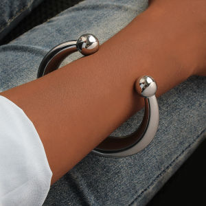 High Quality Stainless Steel Waterproof Nonfading Bracelet Silver Opening bracelet  Mens Womens Jewelry Accessories