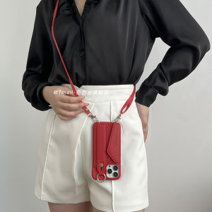 High-End Silicone Leather Phone Case Crossbody 14 Credit Card Wallet Protective Cover 16Promax Fashionable Mens Wristband Dropshipping Support