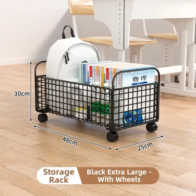Mobile Bookshelf Storage Trolley