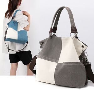 2025 New Canvas Bag Womens Large Capacity Artistic Retro Commuter Handbag Single Shoulder Slant Cross Quality Handbag