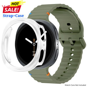 Hot Sale PC Case+Silicone Band for Samsung Galaxy Watch 8 40mm 44mm Bracelet Hollowed Protector Cover Galaxy Watch 8 Bracelet
