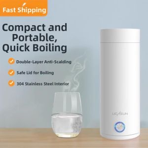 [China Plug Without Adapter] JIFANPAUL | Portable Travel Hot Water Bottle Mini Insulated Electric Kettle