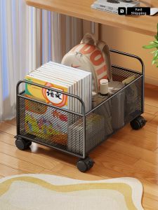 MENGBINFEN | Movable Large Capacity Book Storage Shelf With Wheels
