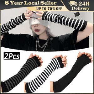 Gothic Lolita Anime Solid Thin Soft Gloves JK Girls Mittens Oversleeve Man Women Fashion Sun Block Cuff Fingerless Arm Warmers