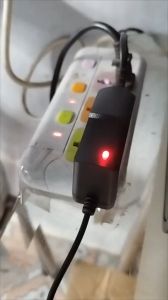 Dây Nguồn Máy Massage Bụng 02 Vòng Bi Đá Nóng 220V - 12V 1A/2A Đầu DC