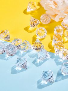 Acrylic Diamond Imitation Ice Block Large Pendant Gaming Machine Gem Transparent Fake Ice Block Simulation Fashion Jewelry Accessory