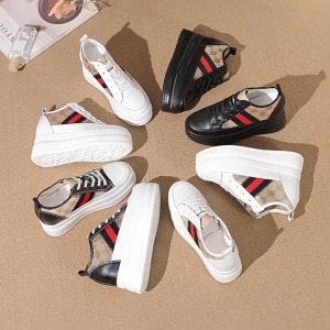 Giày Nữ độn đế họa tiết chữ cái đế cao 9cm PS530