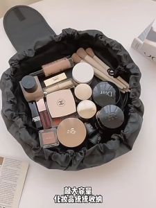 Lazy Cosmetic Bag Large Capacity Drawstring  Makeup Pouch Bag Travel Toiletry Storage Organizer