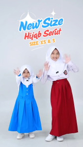 Vilora - Kerudung Sekolah Serut TK-SD (Jilbab Sekolah Instan)
