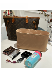Simple Smile for Lv Neverfull BB/Small/Medium Tote Waterproof Nylon Silks and Satins Liner Bag