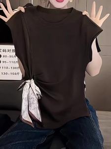 Slim Waist Batwing Tie T-Shirt