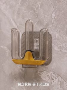 iPii RAK KASUT PELEKAT Two Slots Shoes Hanging Hook Wall-mounted Slippers Drain Rack Strong Bearing Organizer Tool Space