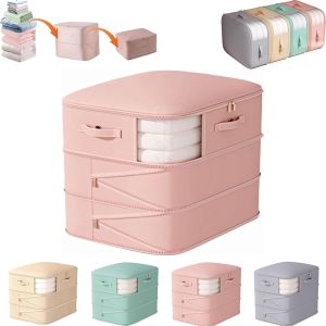 Quilt Compression Organizer Ultra Space Saving Self Clothes Blanket Storage Bags for Travel Home Storage Vacuum Travel Bags