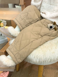 กางเกงขายาวทรงตรงหนาสำหรับเด็กผู้หญิง ทรงสามมิติ ผ้าฝ้ายอ้อม ทรงฤดูหนาว ใหม่ อบอุ่น กางเกงขายาวทรงตรงสำหรับเด็กผู้หญิง