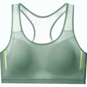Miiow | Sports Bra For Teenage Girls Middle And High School Students Developmental Stage Shock Absorption Vest Two Stage Underwear