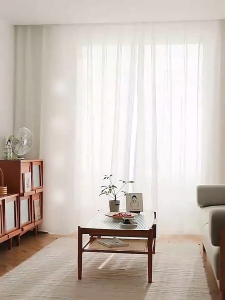 Louver Lace Aesthetic Curtain For Living Room With Ring Sheer Curtain for Window Bedroom Living Room
