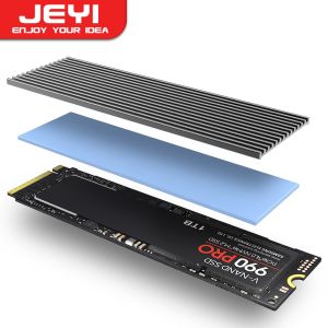 JEYI | JEYI M.2 SSD Heatsink Aluminum NVMe Radiator 2280 Solid State Drives Cooler With Silicone Thermal Pad For PS5 Laptop Desktop