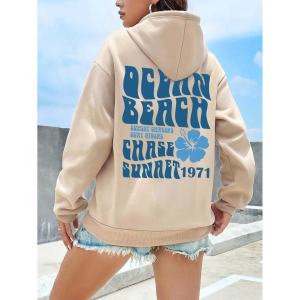 Áo Nỉ Dài Tay Có Mũ Trùm Đầu Áo Hoodie Lót Lông Cừu Cho Nữ Áo Khoác Ngoài Thường Ngày Mùa Xuân 2025 Áo Khoác Ngoài Phong Cách Đường Phố