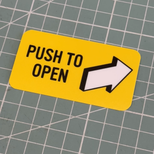 Push Pull to Open. Arrow Direction Instruction Way. Sticker Label Sign Signage Small Mini. Tolak Tarik Buka Stiker Kecil
