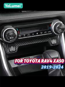 Ốp Che Cửa Gió Điều Hòa Trung Tâm Phụ Kiện Trang Trí Nội Thất Xe Toyota RAV4 XA50 2019-2024 Hybrid ABS