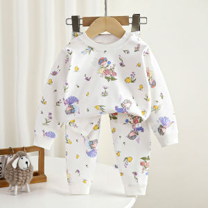 Bộ Đồ Lót Trẻ Em Bằng Cotton Kháng Khuẩn Ấm Áp Thoải Mái Cho Bé Trai Và Bé Gái Mặc Ở Nhà Mùa Thu Đông Quần Áo Trẻ Em