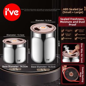 IVE | Stainless Steel Vacuum Storage Canister