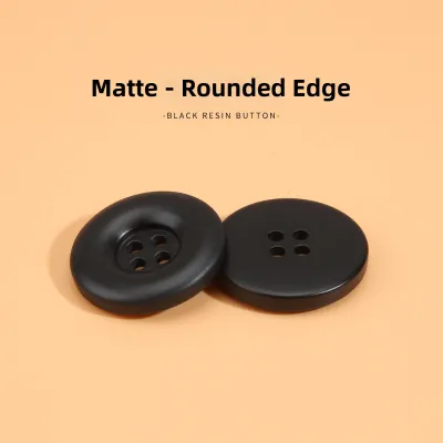 High-End Black round Buttons Unisex Coat Jacket Versatile Elegant Shirt Accessories Premium Quality Sewing DIY Materials
