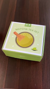 5 Pcs Matcha Tool Set Ceramic Matcha Bowl Set Bamboo Scoop Gift Box Matcha Whisk Holder Tea Powder Mixer