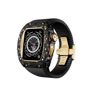Golden Carbon Fiber Watch Case for iWatch