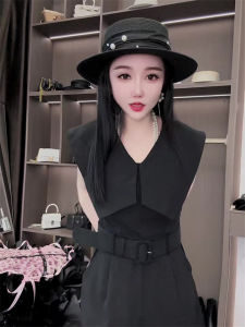 Internet Celebrity Top-Selling Product Fashion Elegant High Street One-Piece Shorts Female 2024 Summer New Arrival Waist-Tight Slim Looking Easiest for Match Jumpsuit