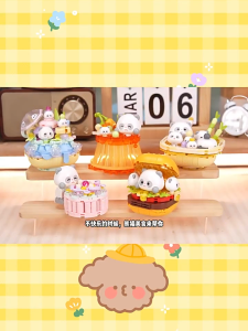 【Jaki Block】MK015-MK019 Panda Food Set – Mooncake Smoothie Burger Tangyuan Pudding Children’s Building Toy Gift