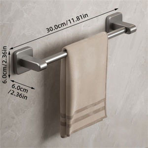 Wall Mounted Towel Rack Bathroom Storage Rack No Drilling Bathroom Horizontal Bar Towel Rack Kitchen Bathroom Accessories