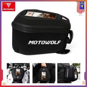 🔥Ready Stock🇲🇾 MOTOWOLF MDL0702 Waterproof Motorcycle Backpack Large Capacity Motorbike Fuel Tank Bag Multifunctional Black Mobile Navigation Package
