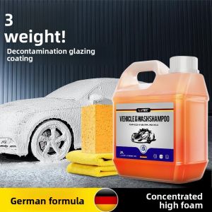 MONLEYTA | Car Wash Soap High Foam No Rinse Strong Stain Removal Water Wax Cleaning Agent Tool Kit Powerful Cleaning No Wipe Needed