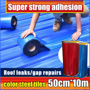 【30 YEARS WATERPROOF】Color steel tile waterproof self-adhesive membrane Roof leaking aluminum foil repair tape for roof pipe leakage waterproof heat-resistant tape butyl tape sticker Heat Insulation Tape waterproof tape sticker