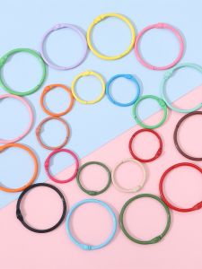 Cute Candy Color Handmade DIY Keychain Bag Car Pendant Spring Ring Mobile Phone Charm Material Bag Jewelry Accessories