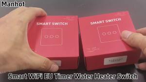 Smart WiFi EU Boiler Switch 40A EU Standard Smart Water Heater Touch Switch With Countdown Function For Tuya Alexa Google Home