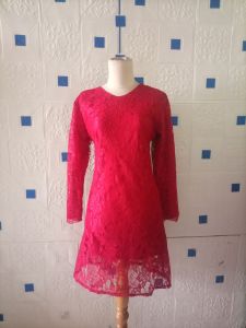 baju kebaya brukat merah